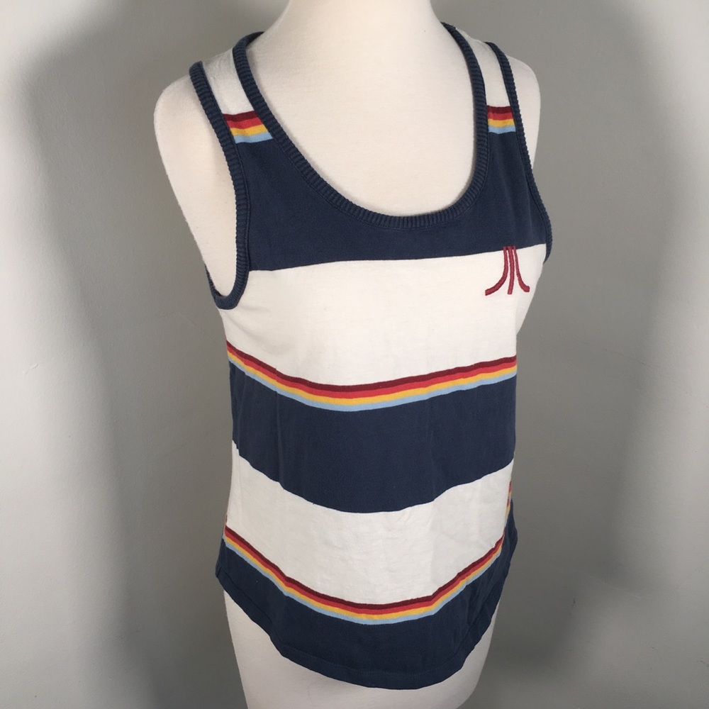 Junkfood M Atari gamer retro stripe cropped